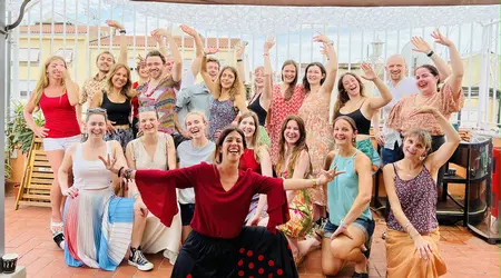 Flamenco Workshop at the school terrace