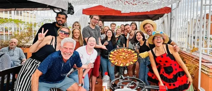 Paella Party at the school terrace