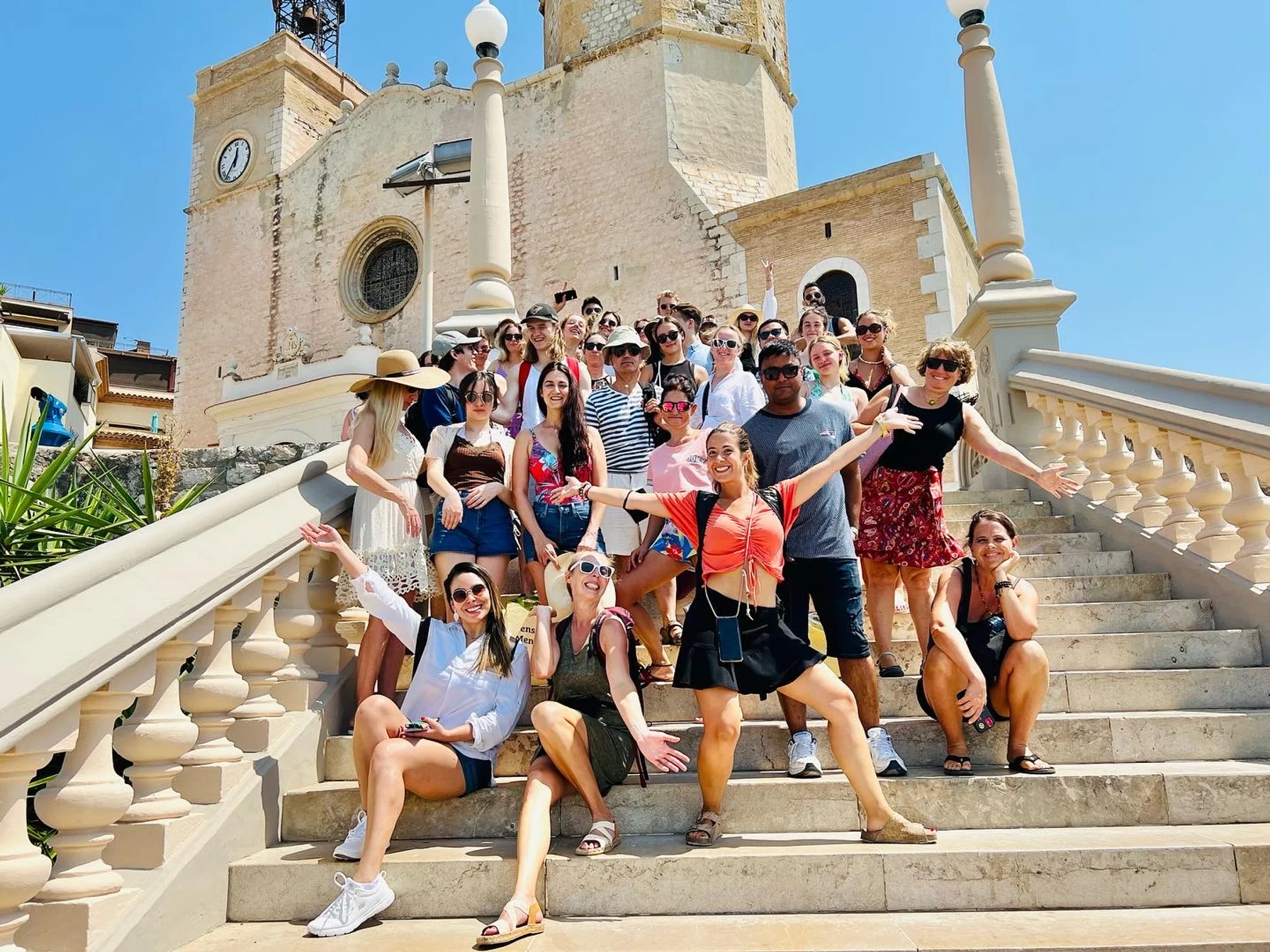 Our students on a weekend trip to Sitges