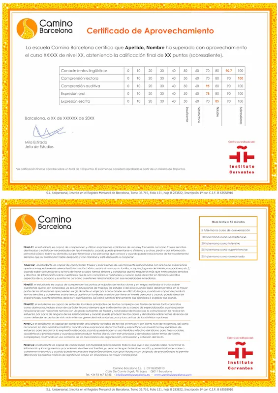 Certificate of achivement