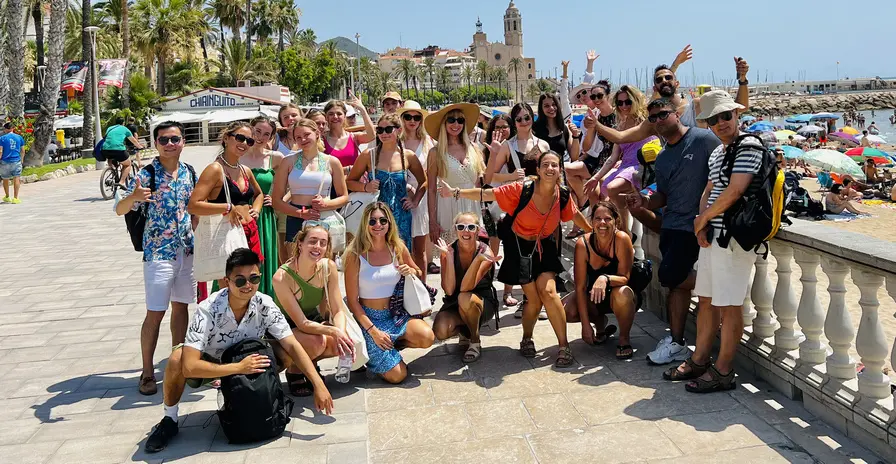 Our students on a weekend trip to Sitges