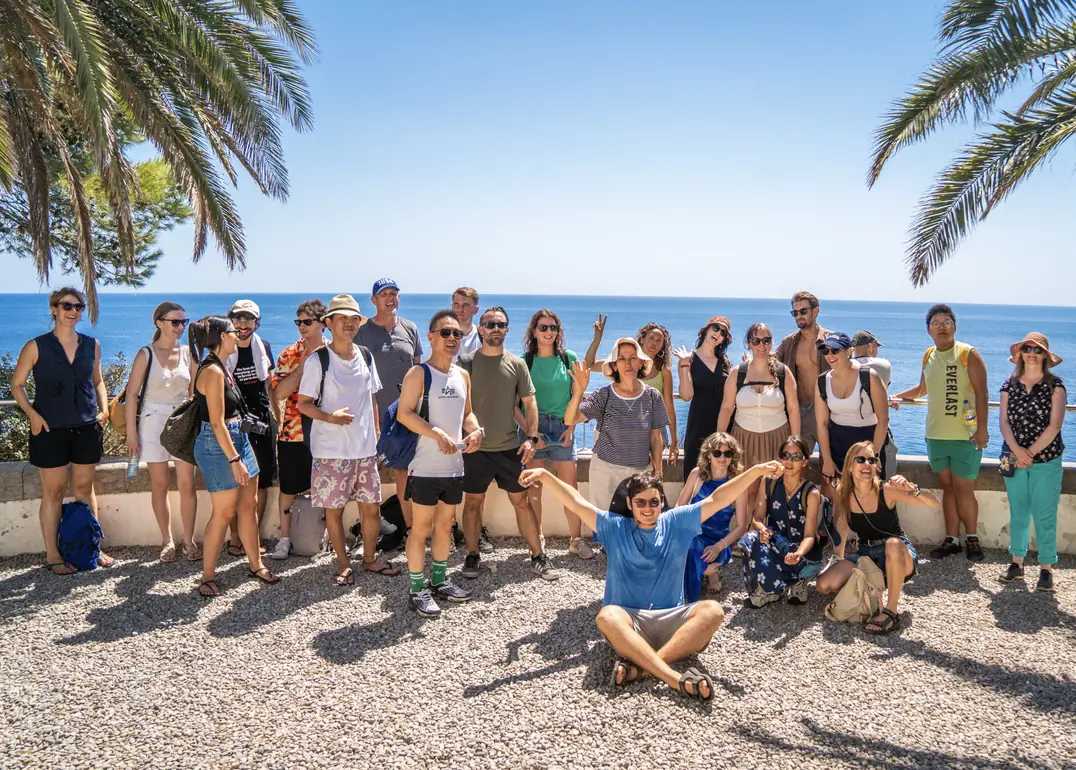 Students taking part in a cultural activity in Barcelona